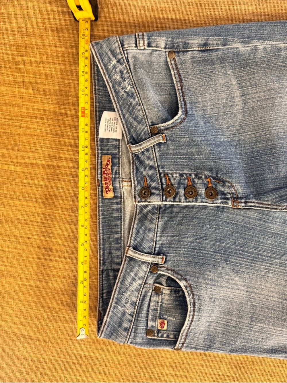 Paris Blues Y2K Low Rise Button Fly Bootcut Jeans - Picture 6 of 8